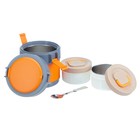 Термос для еды, 1.5 л, сохраняет тепло до 12 ч, нержавеющая сталь, пластик, оранжевый - Фото 2