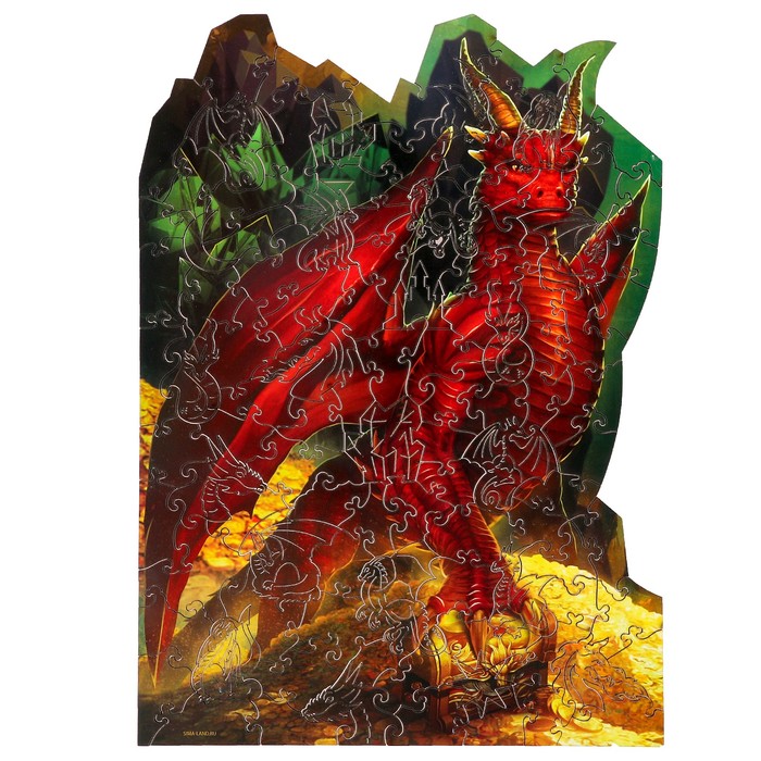 Пазл фигурный «Дракон», 106 деталей - Фото 1