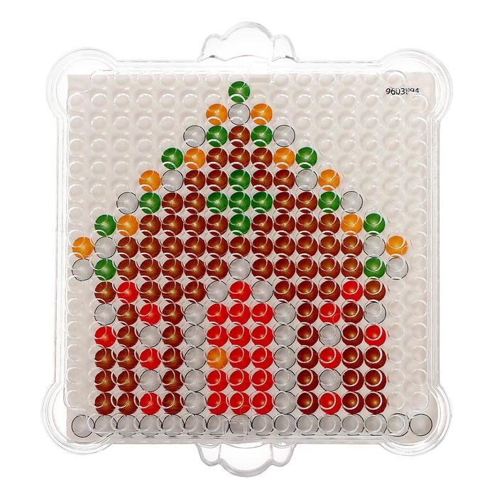 Адвент-календарь «Дед Мороз», аквамозаика 1000 шариков, 8 трафаретов - фото 1907895363