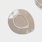 Чайная пара керамическая «Базальт», 2 предмета: кружка 200 мл, блюдце d=14,8 см, цвет серый - фото 23162167