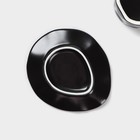 Чайная пара керамическая «Базальт», 2 предмета: кружка 200 мл, блюдце d=14,8 см, цвет чёрный - Фото 5
