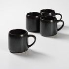 Набор керамический чайный Loft, 6 предметов: чайник 1 л, 4 кружки 250 мл, поднос 33×20 см, цвет чёрный - Фото 2