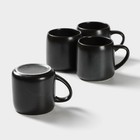 Набор керамический чайный Loft, 6 предметов: чайник 1 л, 4 кружки 250 мл, поднос 33×20 см, цвет чёрный - Фото 3