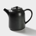 Набор керамический чайный Loft, 6 предметов: чайник 1 л, 4 кружки 250 мл, поднос 33×20 см, цвет чёрный - Фото 5
