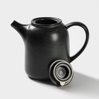 Набор керамический чайный Loft, 6 предметов: чайник 1 л, 4 кружки 250 мл, поднос 33×20 см, цвет чёрный - Фото 7