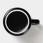 Кружка с ложкой «Чёрный мрамор», 350 мл, керамика, чёрная - Фото 9