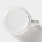 Кружка с ложкой «Белый мрамор», 350 мл, керамика, белая - Фото 7