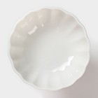 Креманка керамическая, 2 предмета: креманка d=10 см, вилка h=13 см, цвет белый - фото 4400558