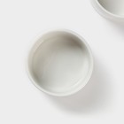 Соусники на деревянной подставке «Стильный Мишка», набор 2 шт., 120 мл, керамика, белые - Фото 3