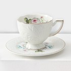 Сервиз фарфоровый чайный Rose, 12 предметов: 6 кружек 220 мл, 6 блюдец d=15 см, цвет белый 9755198 - фото 319852880