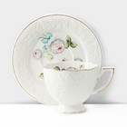 Сервиз фарфоровый чайный Rose, 12 предметов: 6 кружек 220 мл, 6 блюдец d=15 см, цвет белый 9755198 - фото 319852881