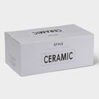 Чайная пара «Роскошь», 3 предмета: кружка 250 мл, блюдце 23.5×13 см, ложка, керамика, чёрная - Фото 10