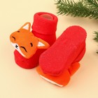 Подарочный набор новогодний: браслетики - погремушки и носочки - погремушки на ножки «Лисички», цвет красный, Крошка Я - Фото 8