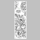 Наклейка пластик интерьерная черная "Королевские цветы" 30х90 см - фото 23098272