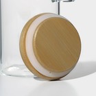 УЦЕНКА Банка стеклянная для хранения сыпучих продуктов с ложкой и бамбуковой крышкой BellaTenero «Эко», 280 мл, 8,5×7×11 см - Фото 5