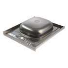 Мойка кухонная TRIO, накладная, без сифона, 50х60 см, нержавеющая сталь 0.4 мм - фото 24664457