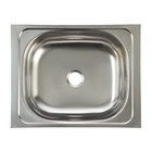 Мойка кухонная TRIO, накладная, без сифона, 50х40 см, нержавеющая сталь 0.4 мм - фото 11404648