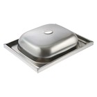 Мойка кухонная TRIO, накладная, без сифона, 50х40 см, нержавеющая сталь 0.4 мм - фото 24428574