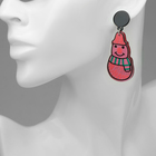 Серьги акрил «Новогодние» снеговики, цветные в серебре (комплект 2 шт) - фото 25479788