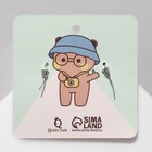 Серьги акриловые «Мишка» в блёстках, цвет радужно-фиолетовый в серебре - Фото 5