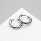 Серьги-кольца «Стальные» d=1,3 см, цвет серебро - фото 4974969