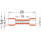 Соединительная гильза изолированная Rexant, L-26мм 0,5-1,5мм² (ГСИ1,5/ГСИ0,5-1,5), красная - Фото 2