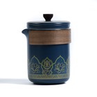Набор для чайной церемонии 6 предметов на 3 персоны: чашка 50 мл, чайник 280 мл, синий - Фото 2