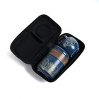 Набор для чайной церемонии ДЖЕКИЧАЙ «Синай», 6 предметов на 3 персоны: чашка 50 мл, чайник 280 мл, керамика, синий - Фото 5