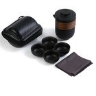 Набор для чайной церемонии ДЖЕКИЧАЙ «Синьян», 6 предметов, на 4 персоны: чашка 35 мл, чайник 300 мл, керамика, чёрный - Фото 7