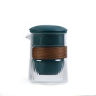 Набор для чайной церемонии ДЖЕКИЧАЙ «Наньян», 4 предмета, на 2 персоны: чашка 55 мл, чайник 400 мл, керамика, бирюзовый - Фото 4