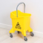Тележка для уборки с отжимом и ведром, 31 л, цвет жёлтый - Фото 5