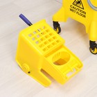 Тележка для уборки с отжимом и ведром, 31 л, жёлтая - Фото 4