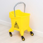 Тележка для уборки с отжимом и ведром, 31 л, жёлтая - Фото 5