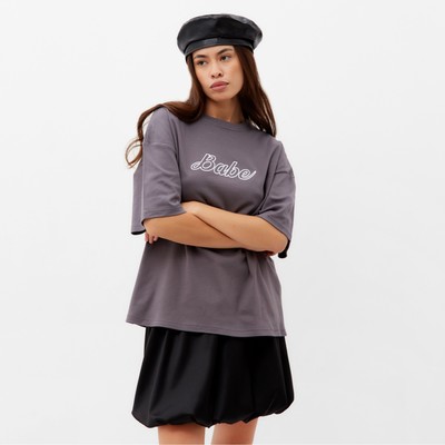 Футболка женская MIST Babe размер 48-50, серый