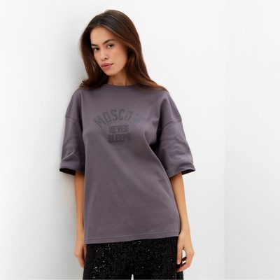 Футболка женская MIST Moscow размер 48-50, серая