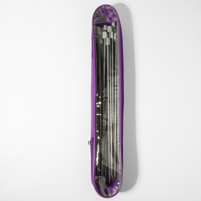 Пенал для хранения спиц 440×60×50мм фиолетовый - Фото 1
