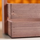 Кашпо деревянное 28×15×30 см "Аром", ручка канат, Состареный дуб - Фото 4
