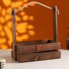 Подарочный ящик «Аром», 25×15×30 см, деревянный, ручка - канат, цвет палисандр - Фото 1