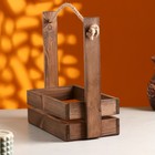 Кашпо деревянное 28×15×30 см "Аром", ручка канат, палисандр - Фото 2