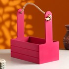 Подарочный ящик «Аром», 25.5×15×30 см, деревянный, ручка - канат, бордовый - Фото 2