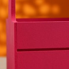 Подарочный ящик «Аром», 25.5×15×30 см, деревянный, ручка - канат, бордовый - Фото 4