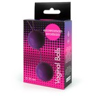Шарики вагинальные BALLS, для укрепления мышц влагалища, D 35 мм, вес 50 г, фиолетовый - Фото 3