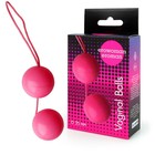 Шарики вагинальные BALLS, для укрепления мышц влагалища, D 35 мм, вес 50 г, розовый - Фото 1