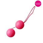 Шарики вагинальные BALLS, для укрепления мышц влагалища, D 35 мм, вес 50 г, розовый - Фото 2
