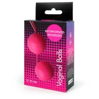 Шарики вагинальные BALLS, для укрепления мышц влагалища, D 35 мм, вес 50 г, розовый - Фото 3