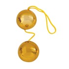 Шарики вагинальные BALLS, для укрепления мышц влагалища, D 35 мм, вес 50 г, золото - Фото 2