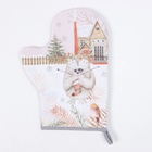 Варежка - прихватка новогодняя «Этель. Звери в городе», 20×28 см, 100% хлопок, ватин 250 г/м² - Фото 3