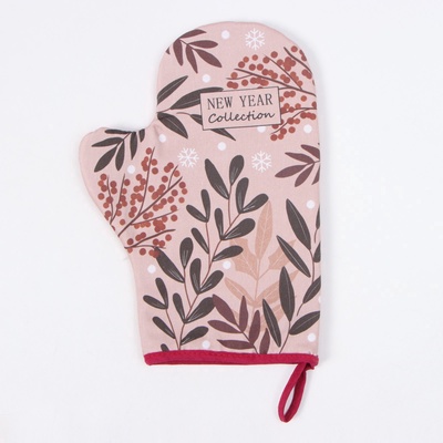 Варежка-Прихватка новогодняя "Этель" "Новогодние украшения" 20х28 см, 100% хл, ватин 250 г/м2