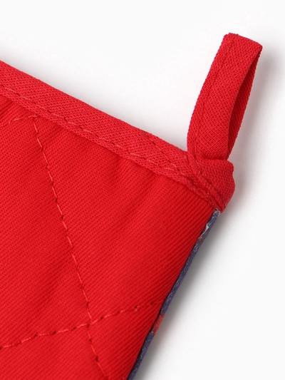 Варежка-прихватка новогодняя Этель "Матрёшка" 20х28 см, 100% хл, ватин 250 г/м2