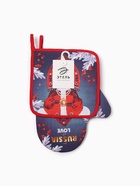 Набор кухонный «Этель. Матрёшка»: прихватка 19×19 см, варежка-прихватка 20×28 см, 100% хлопок 9618521